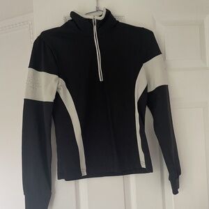 Black and White Disegna Zipper Sweatshirt